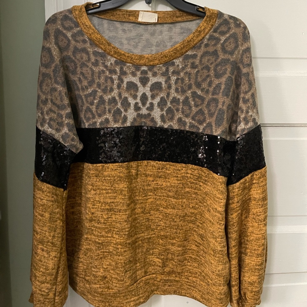 Boutique sweater.  Leopard